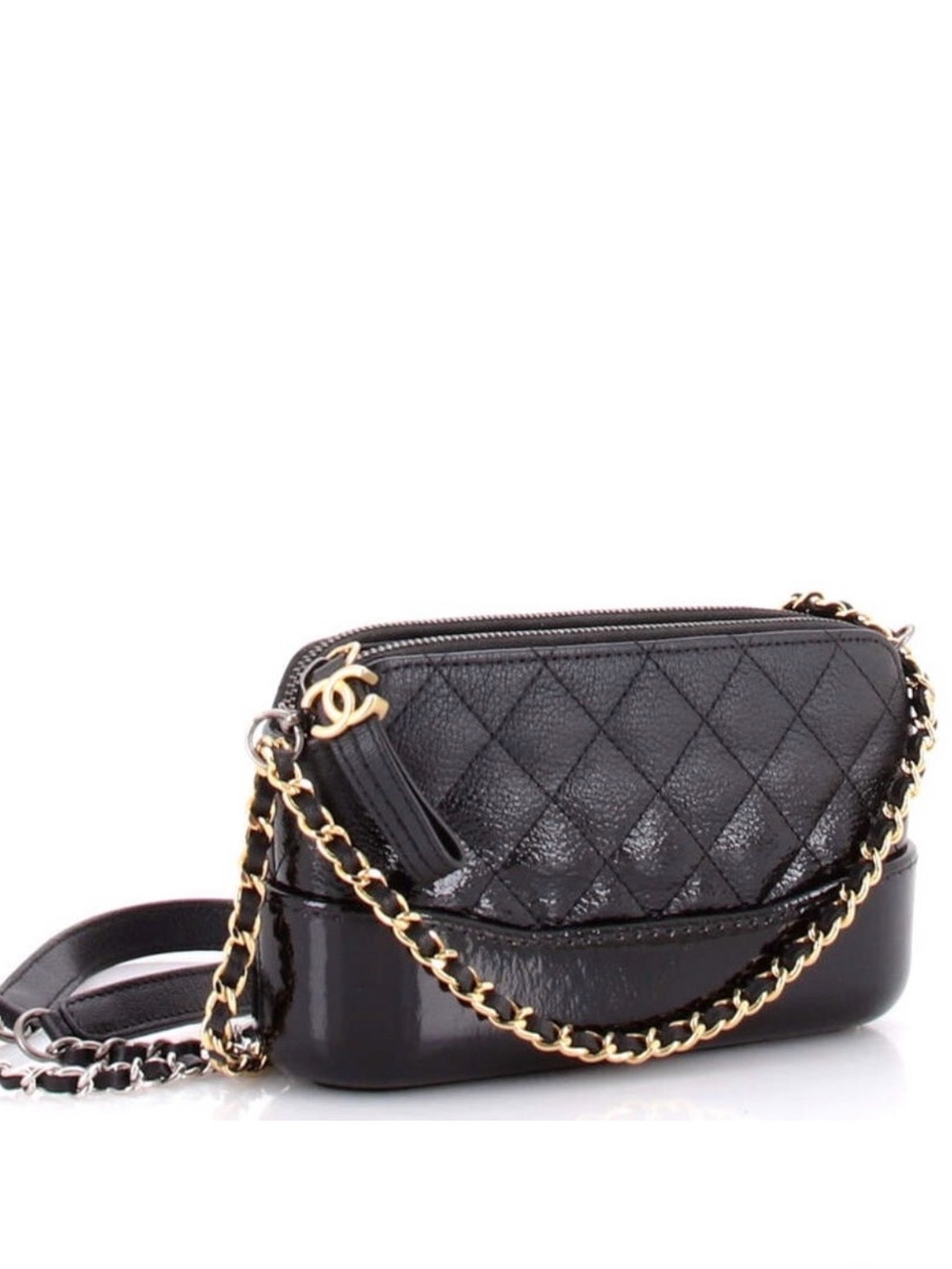 Chanel Gabrielle Double Zip Clutch with chain